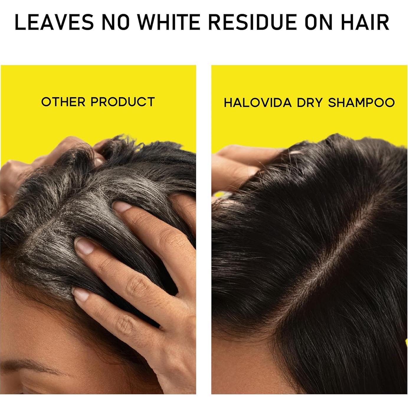 Champú Seco HALOVIDA 150 ml para Mujeres - Sin Residuos Blancos