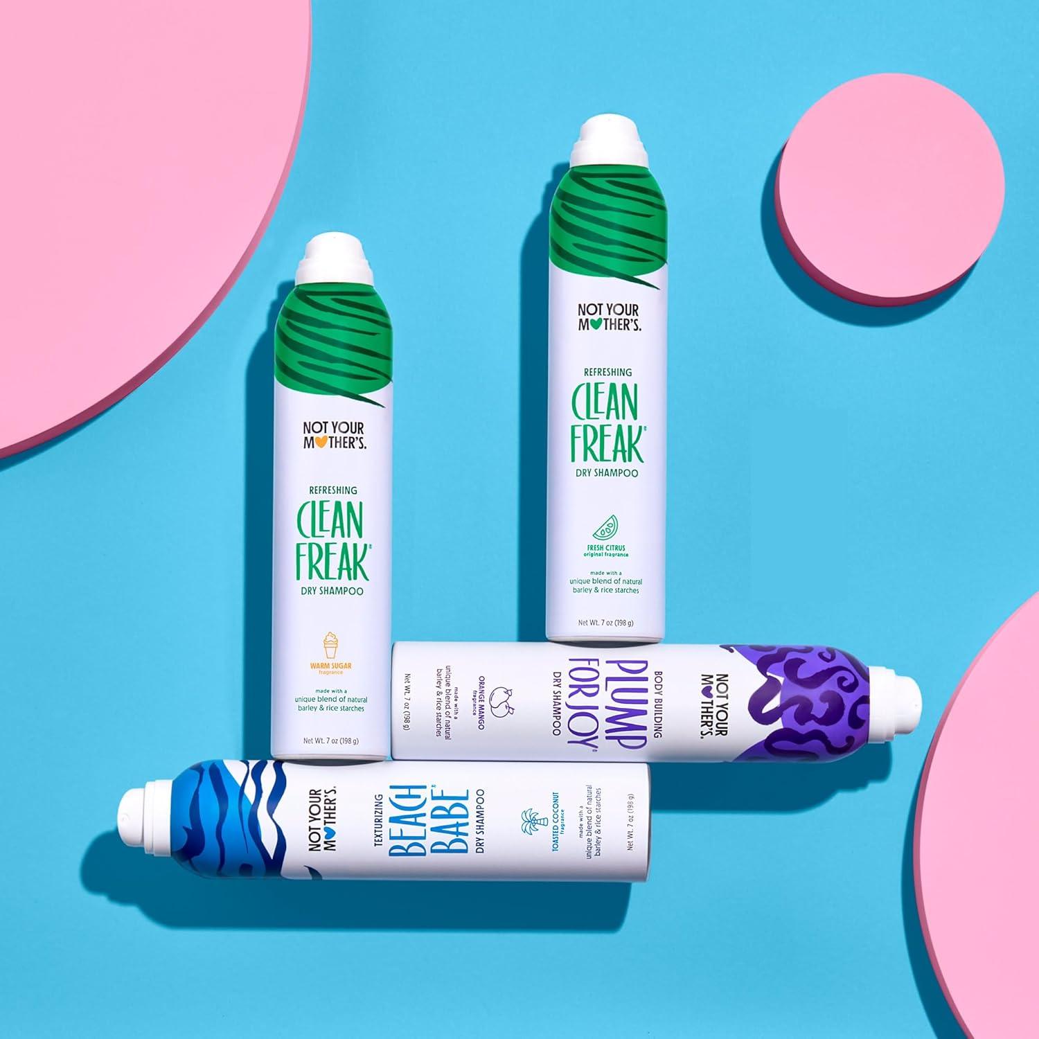 Champú Seco Spray No es tu Madre - 3 Pack 198g - Limpio Freak, Plump for Joy, Beach Babe