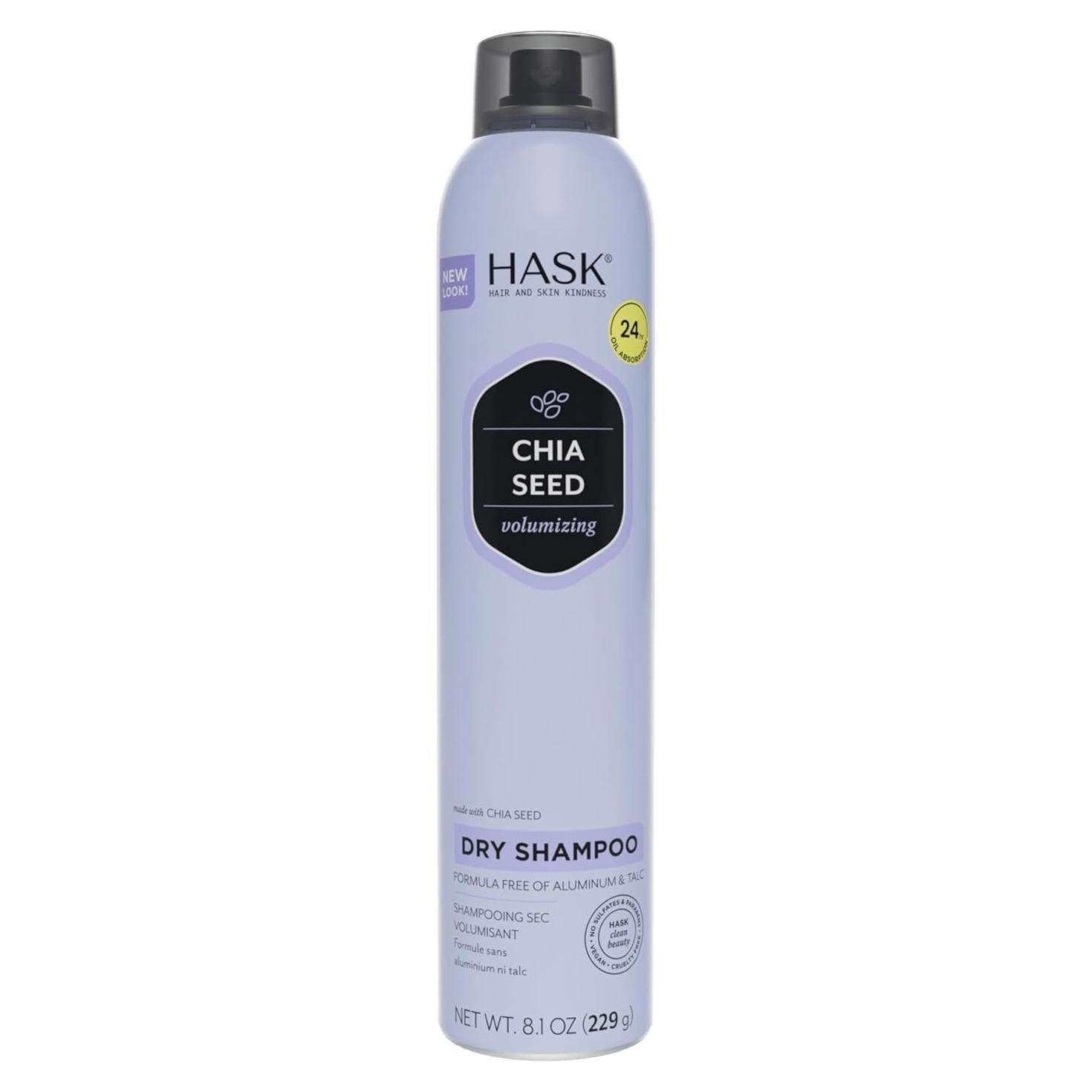 Champú Seco Voluminizador HASK Semilla de Chía 230g