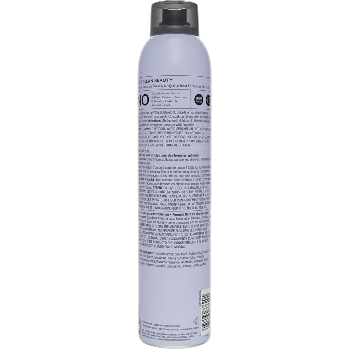 Champú Seco Voluminizador HASK Semilla de Chía 230g