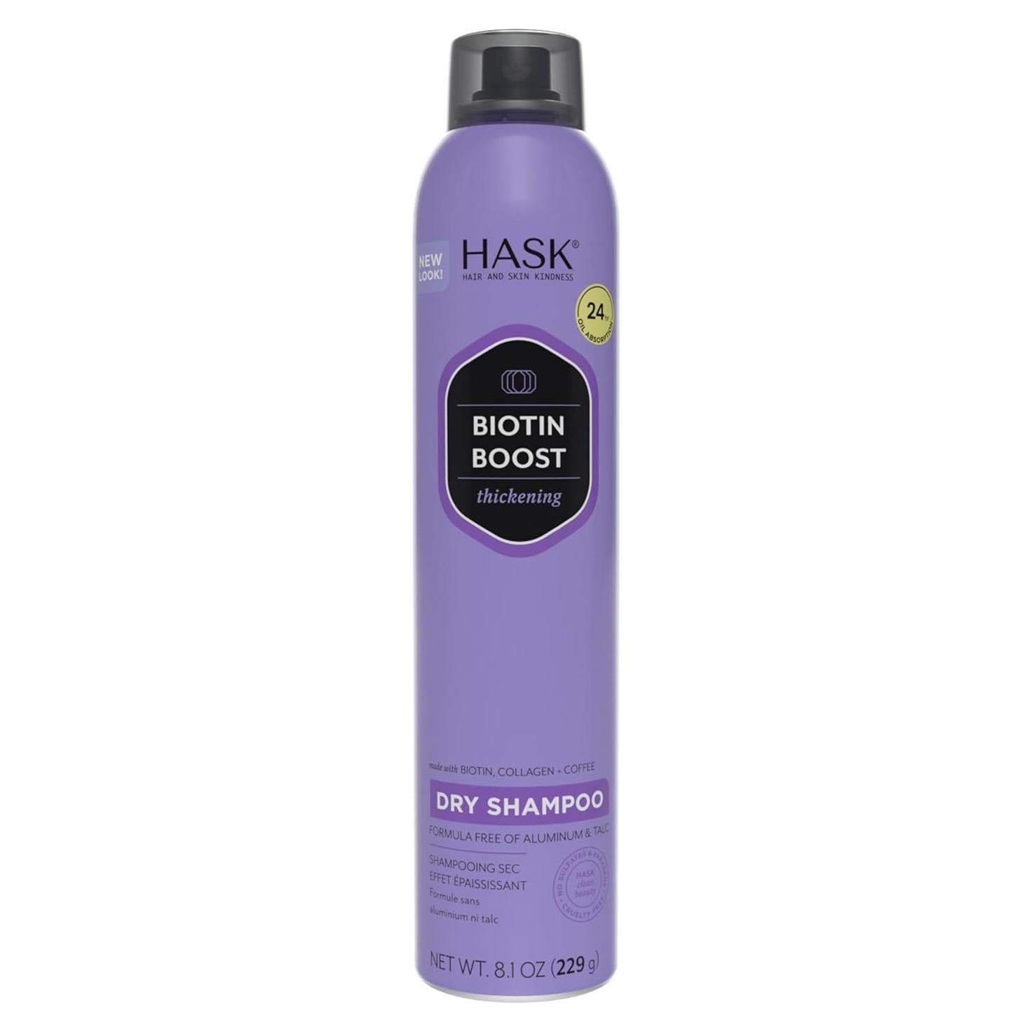 Champú Seco HASK Biotin Boost 230g - Volumen y Fortalecimiento