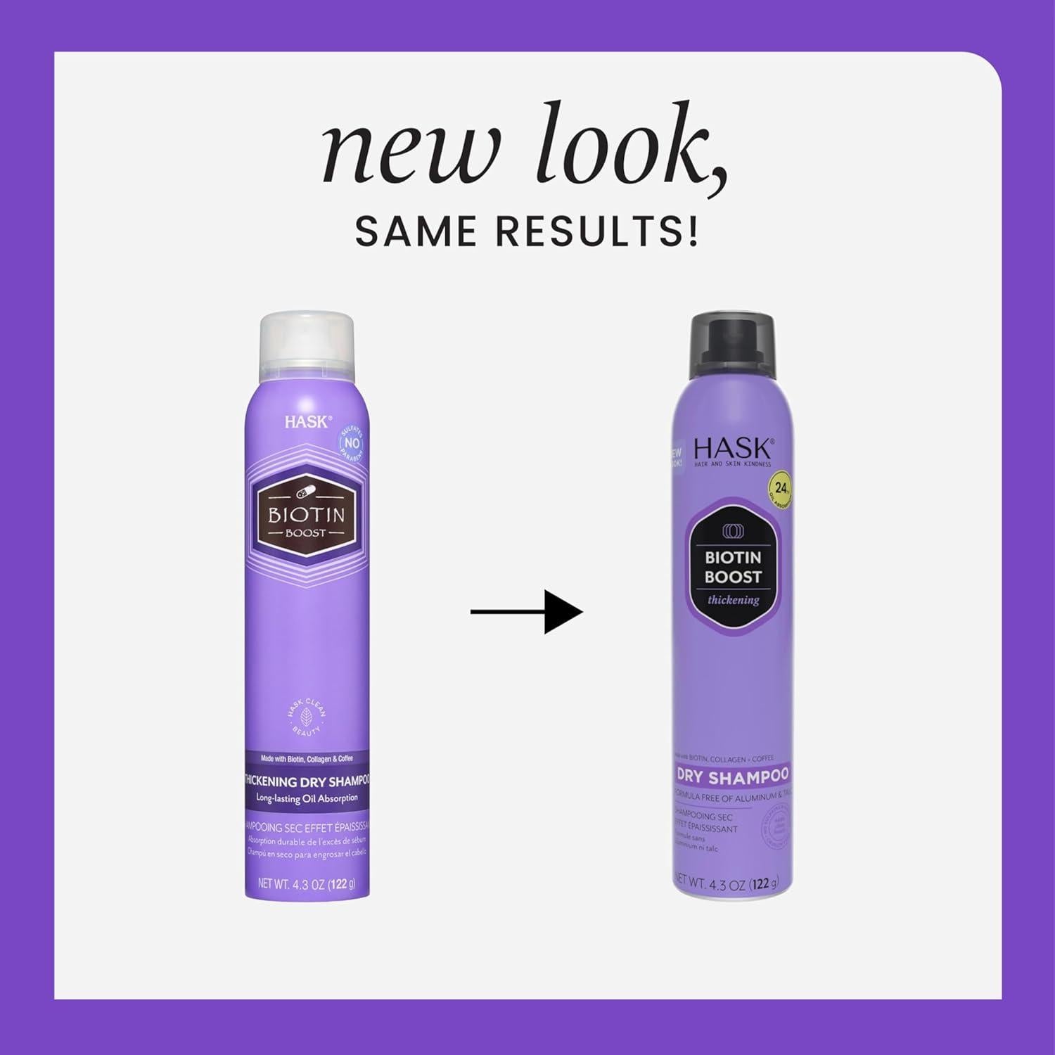 Champú Seco HASK Biotin Boost 230g - Volumen y Fortalecimiento