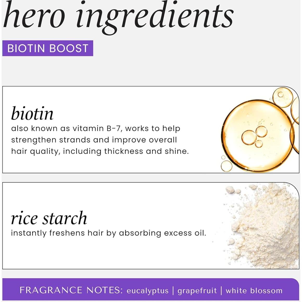 Champú Seco HASK Biotin Boost 230g - Volumen y Fortalecimiento