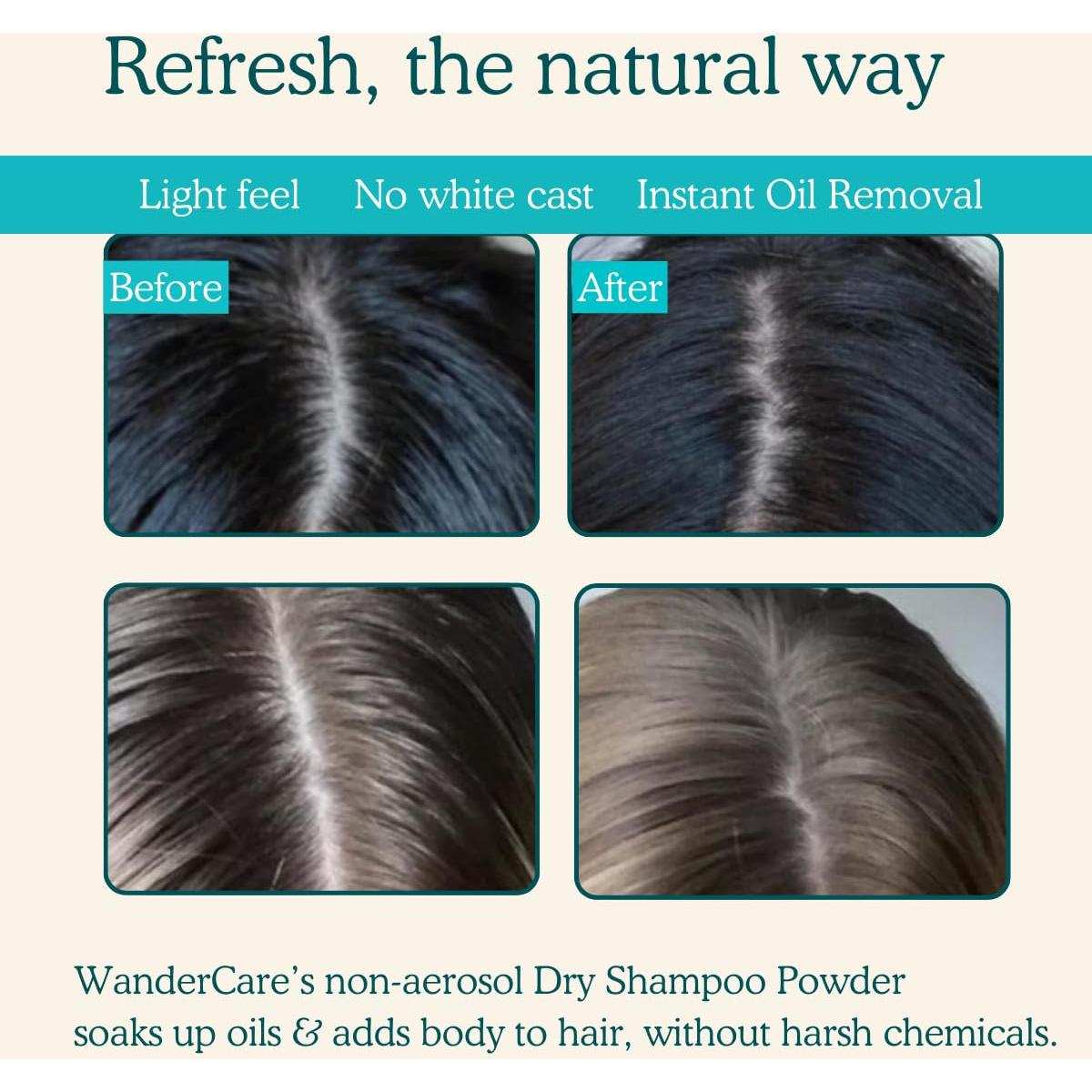 Polvo de Champú Seco WanderCare 56.7g Natural Ecológico