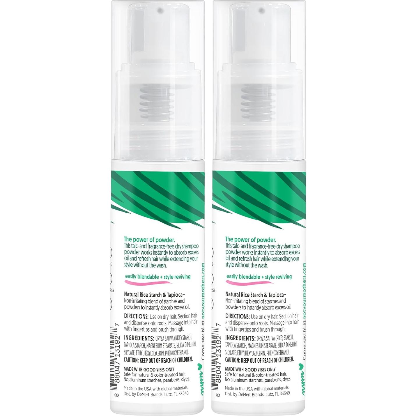 Champú en Seco Sin Fragancia Not Your Mother's - 2 Paquetes de 28.35 g