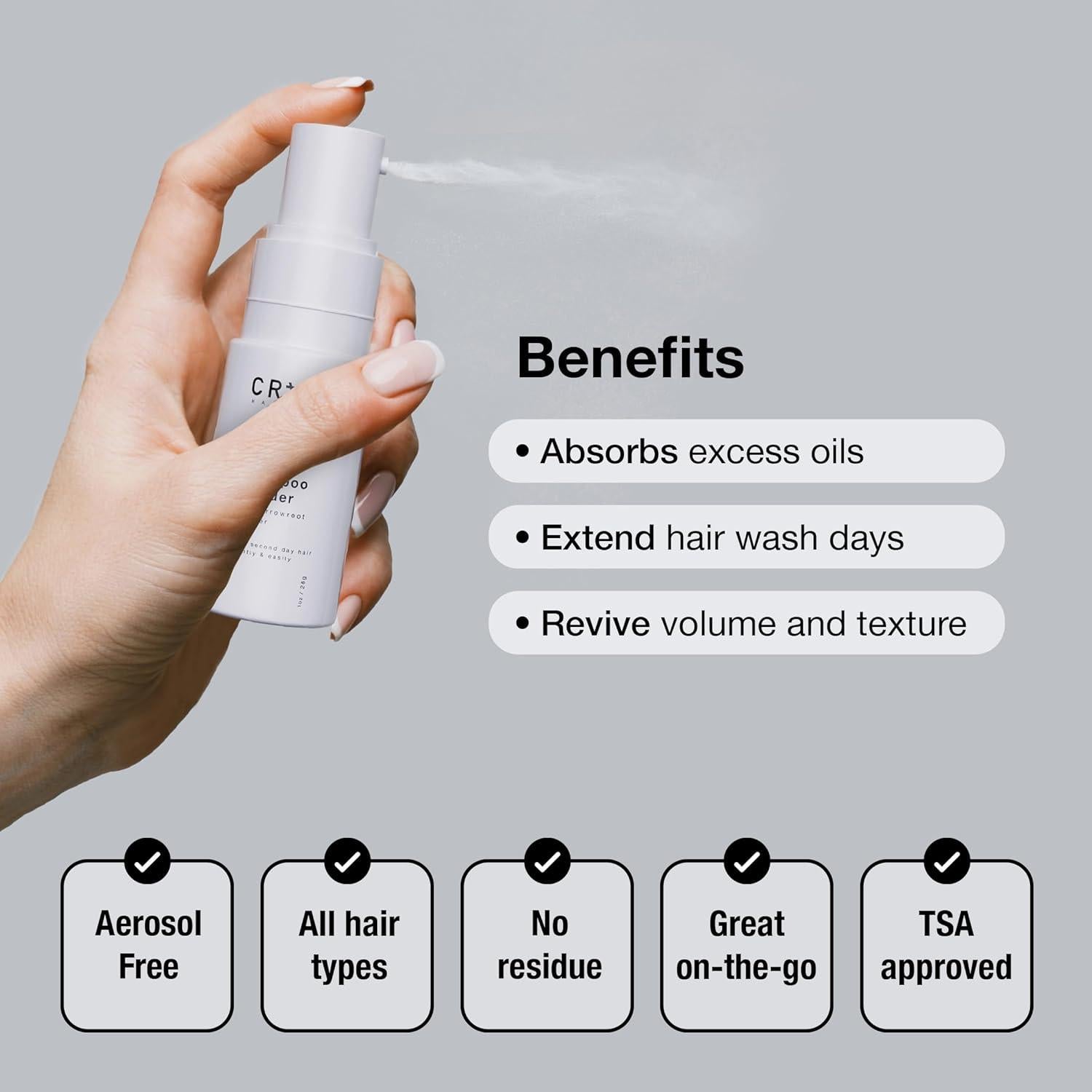 Champú Seco CRVFT 30 Días - Volumen y Absorción de Aceite