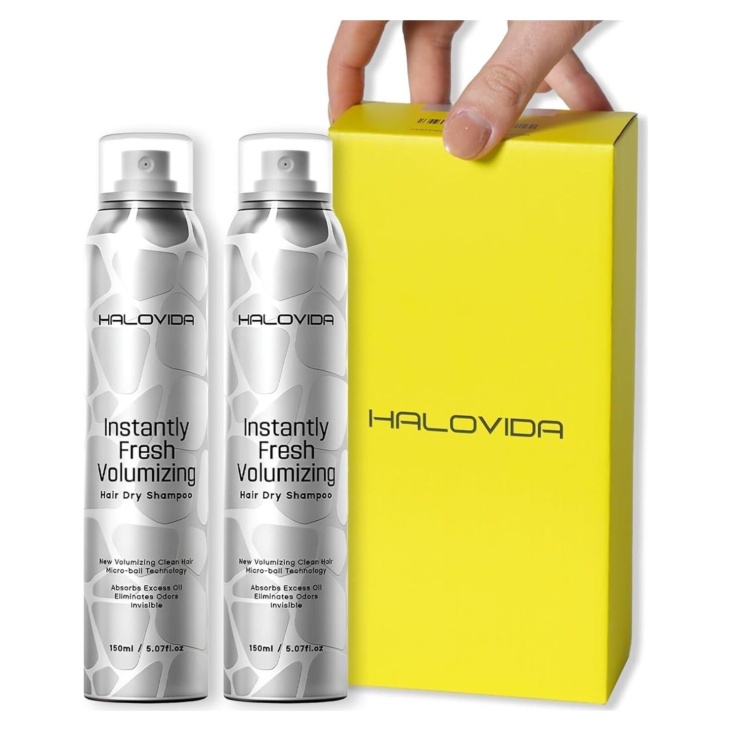 Champú Seco Voluminizador Halovida 150 ml x2 - Sin Residuos