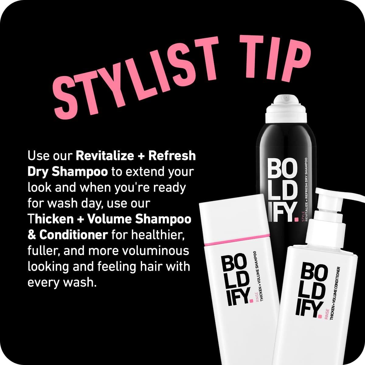 Champú Seco Boldify Revitaliza y Refresca 221g - Volumen y Salud del Cuero Cabelludo