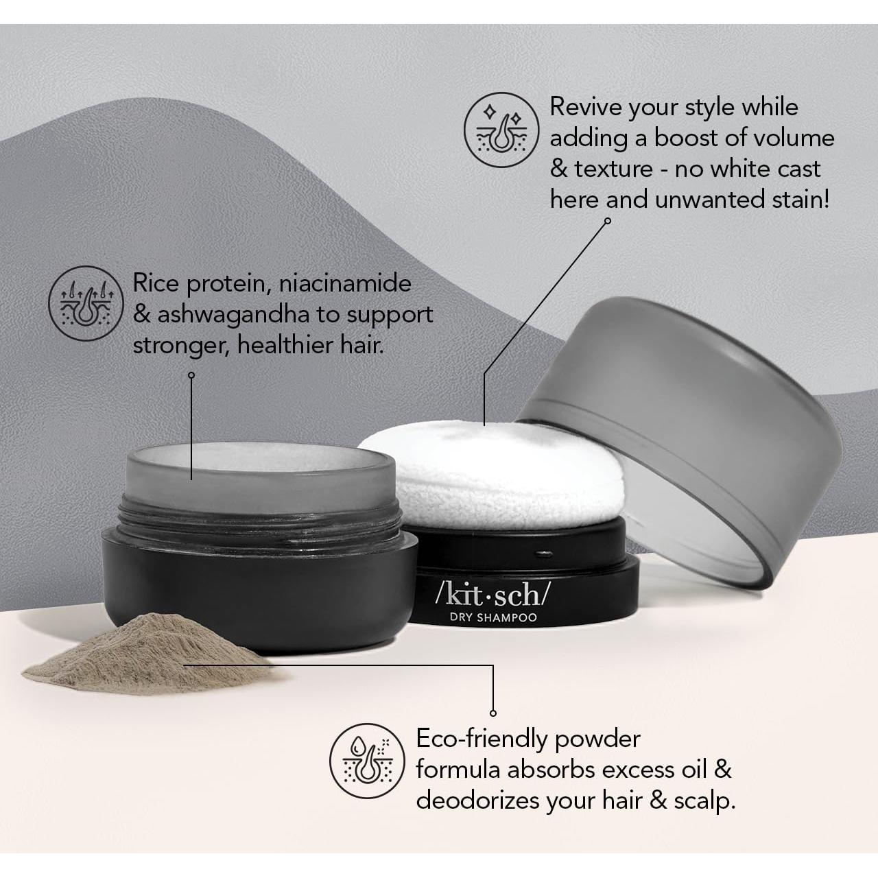 Polvo de Champú Seco Kitsch 8g para Cabello Oscuro - Sin Fragancia