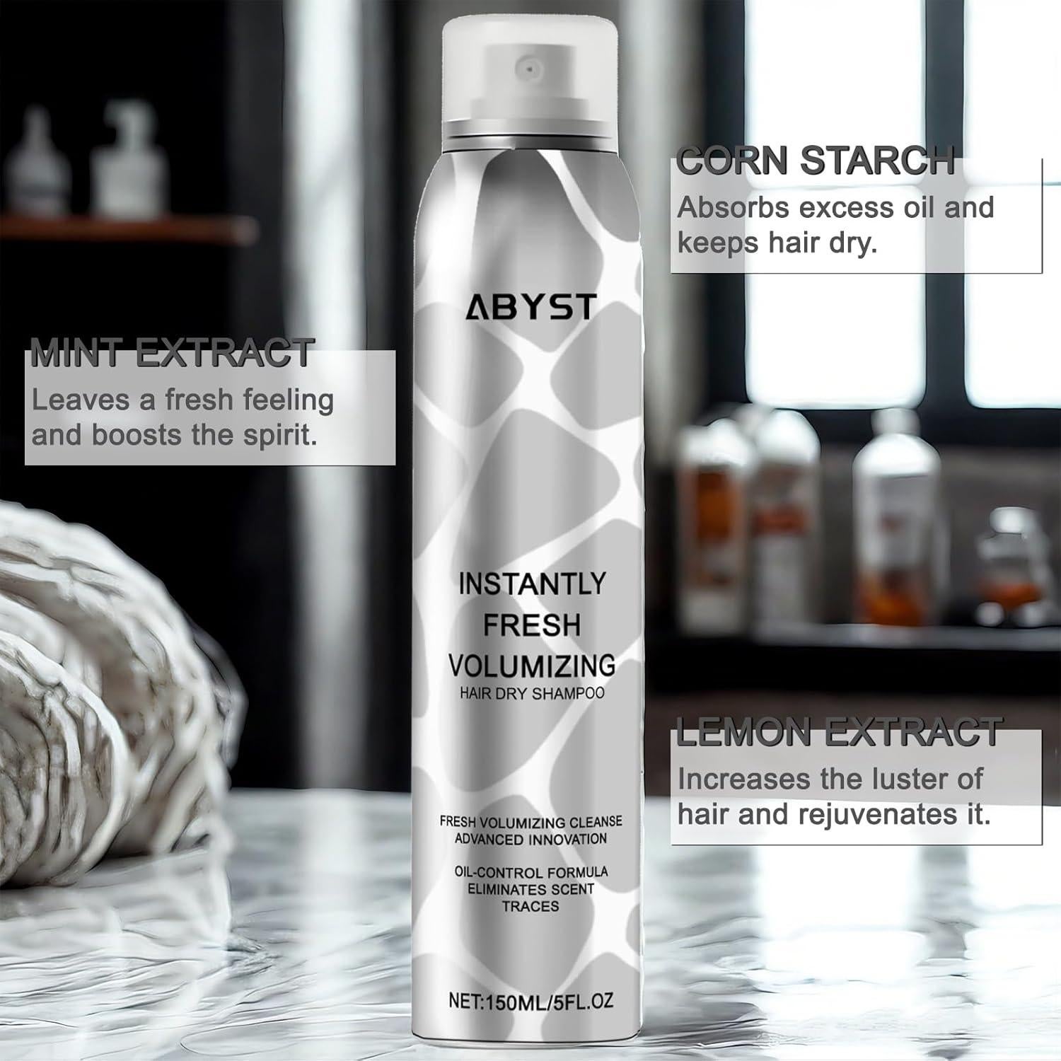 Champú Seco BENIX 141.75 g - Spray Voluminizador Vegano