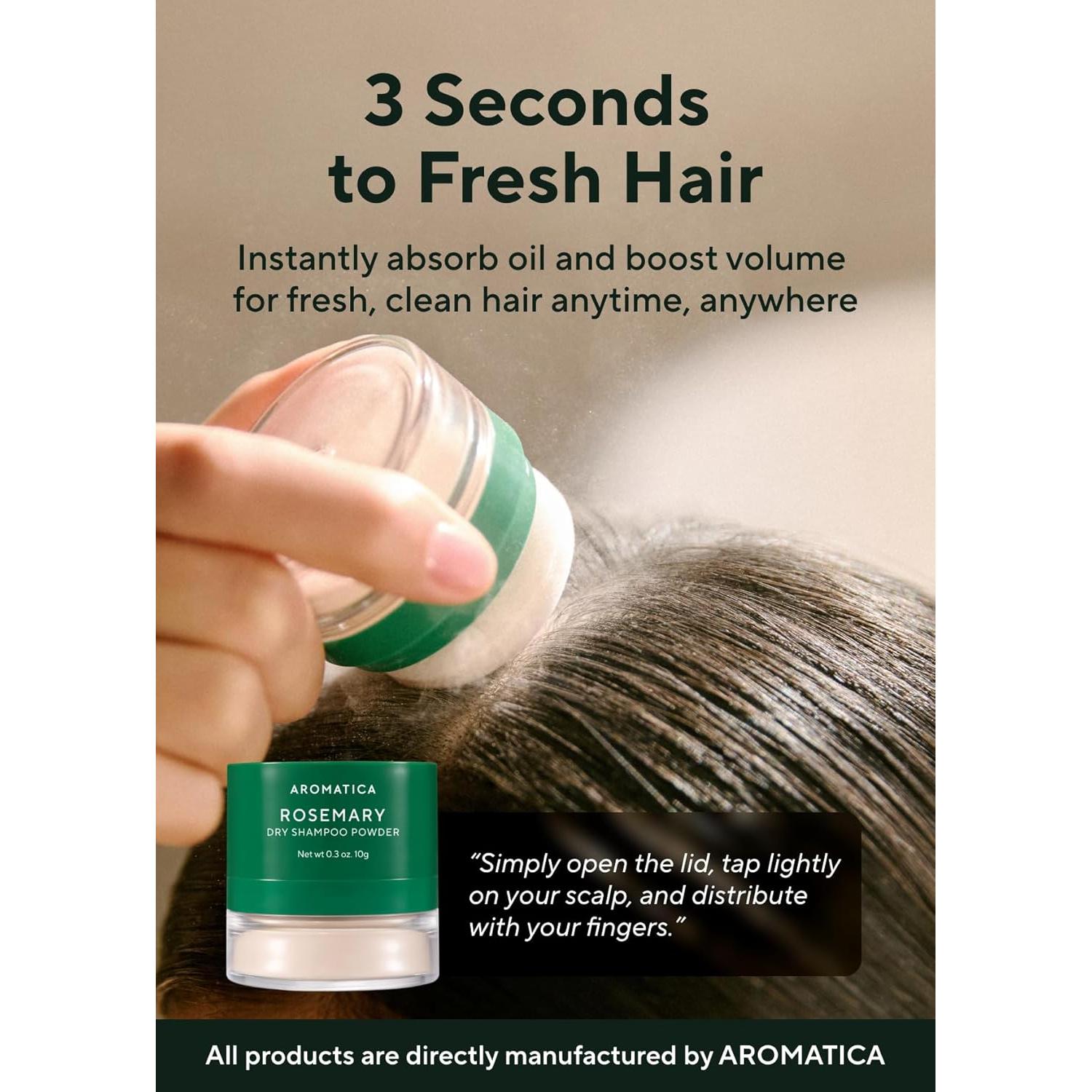 Champú Seco Aromatica de Romero 10g - Voluminizador Vegano