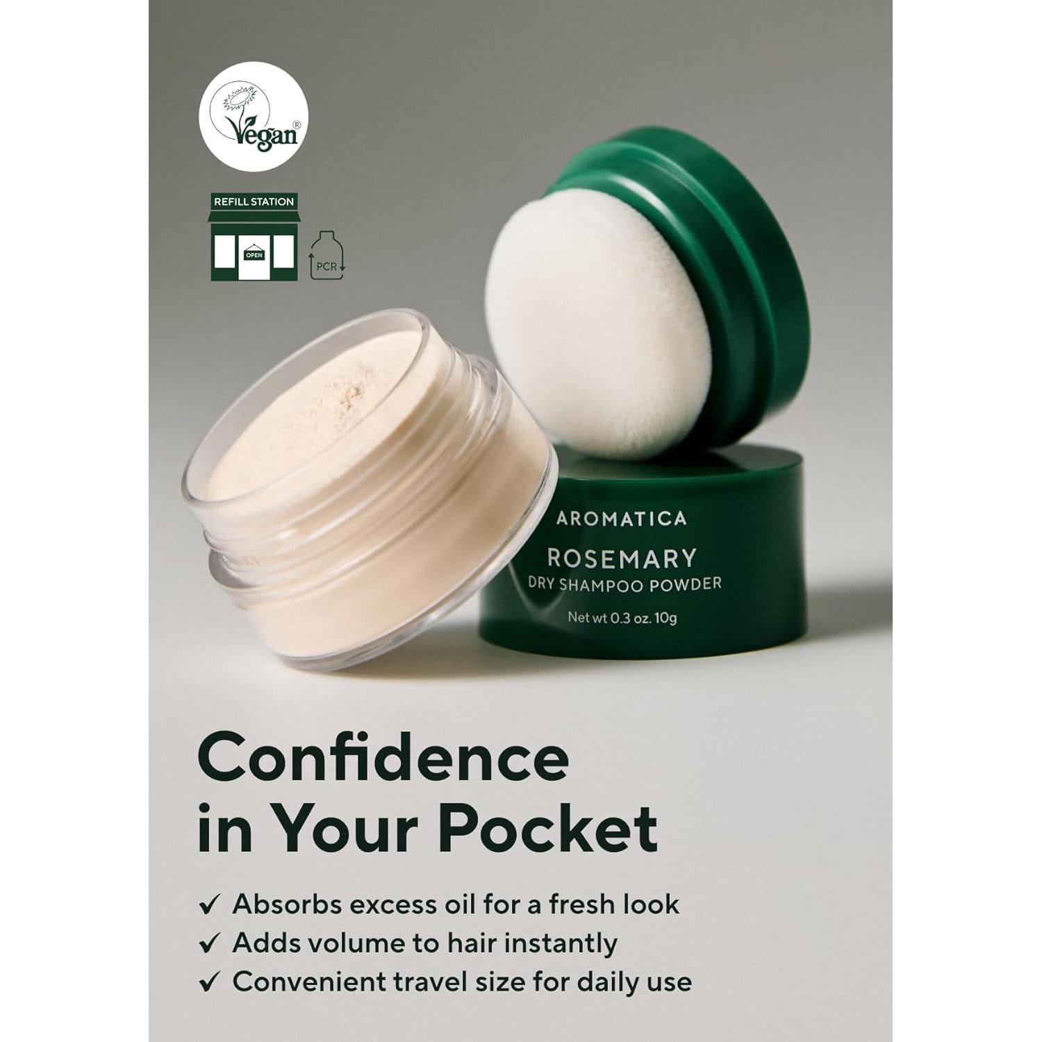 Champú Seco Aromatica de Romero 10g - Voluminizador Vegano