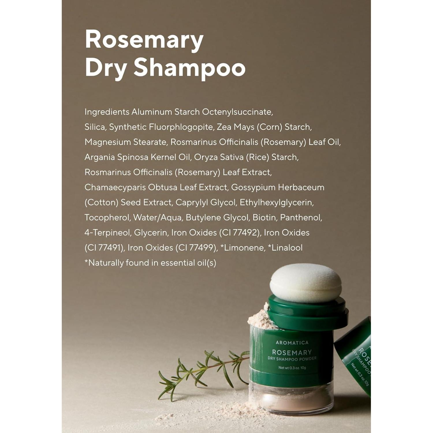 Champú Seco Aromatica de Romero 10g - Voluminizador Vegano