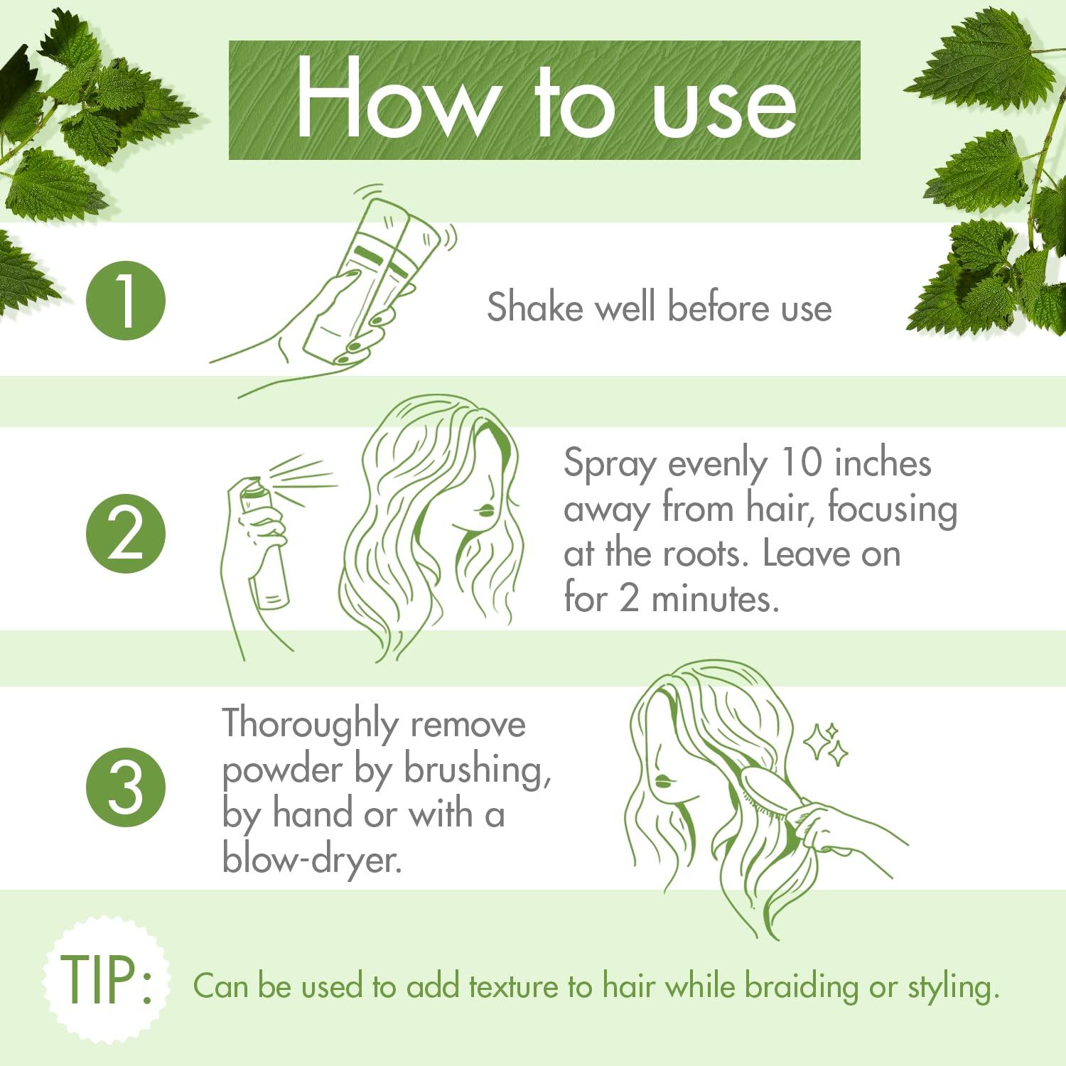 Champú Seco Klorane Ortiga 91g - Cabello Graso, Sin Parabenos