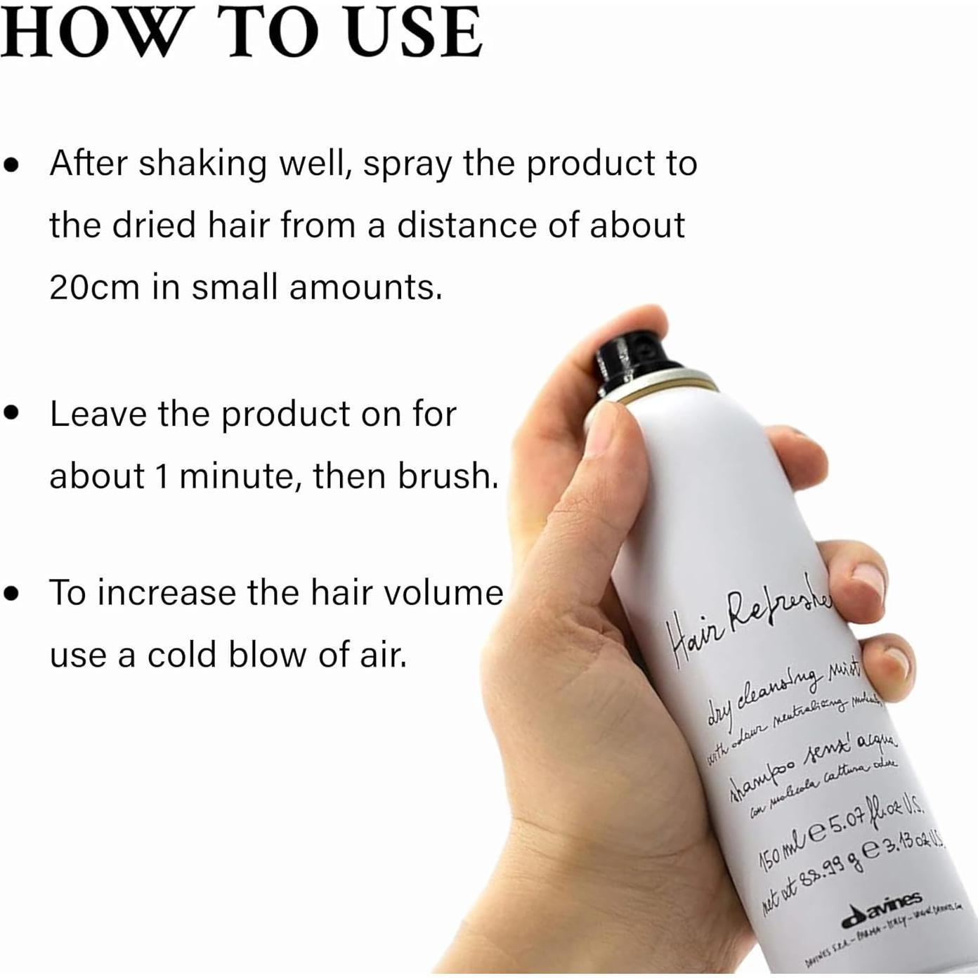 Champú Seco Davines Hair Refresher 92.9 ml - Absorbe Aceite y Aumenta Volumen