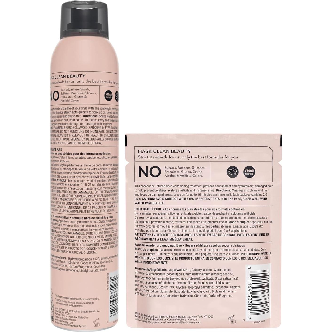 Dúo de Champú Seco y Acondicionador Nutritivo de Coco 121.9g