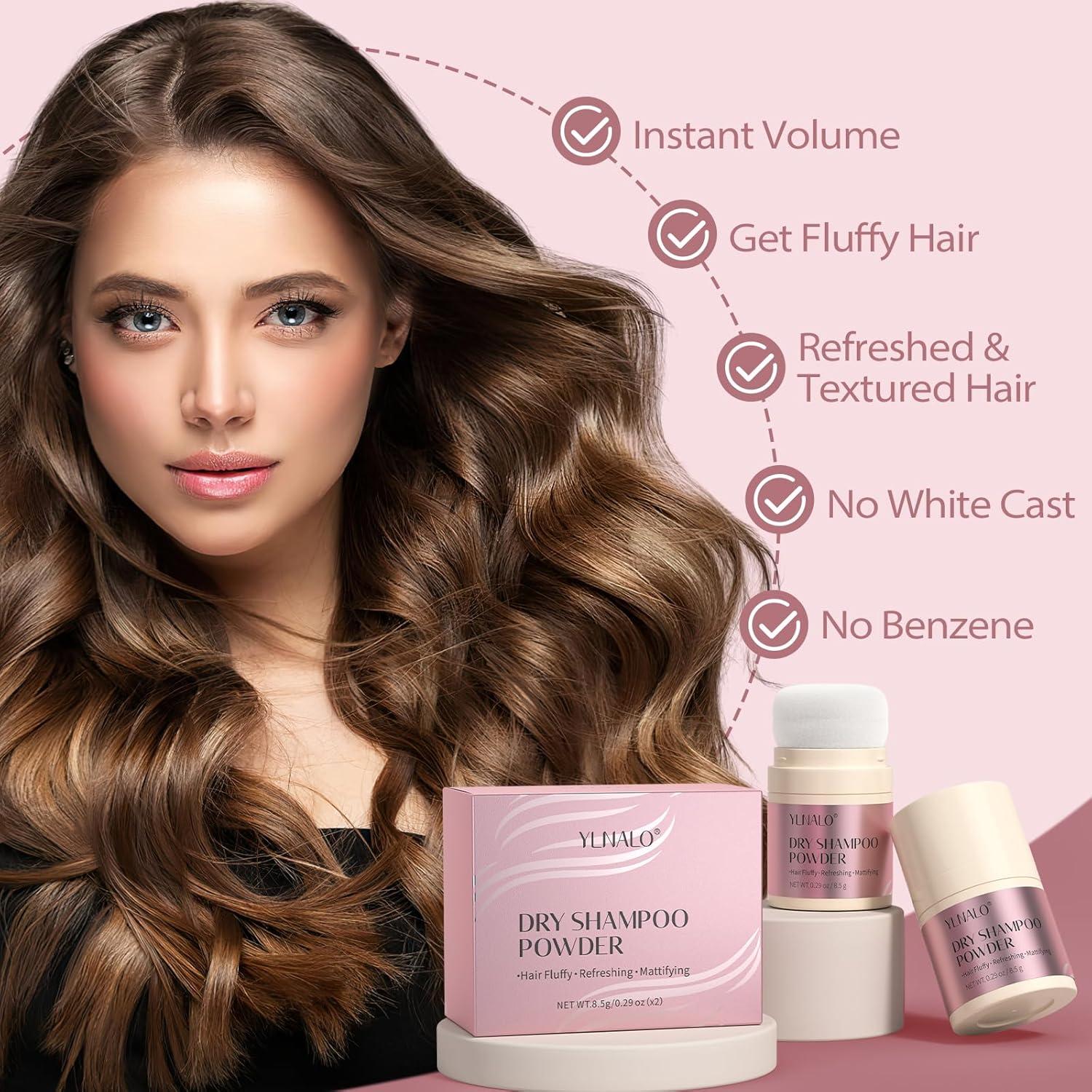 Polvo de Champú Seco YLNALO 16.43g - Sin Residuo Blanco
