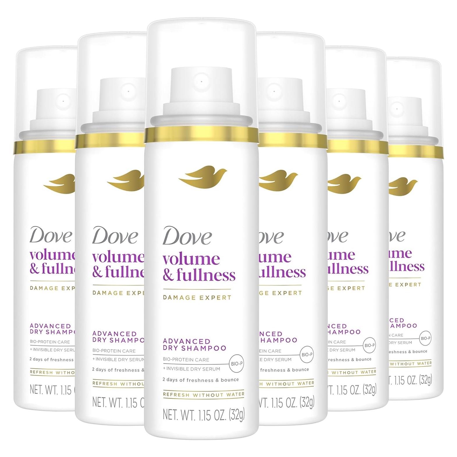 Champú Seco Voluminizador Dove, Viaje, 6 x 32.51 g