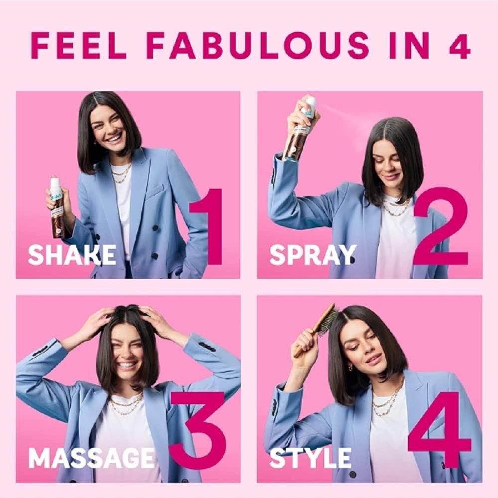 Champú Seco Batiste Plus Marrón Oscuro 190 g - Revitaliza Cabello