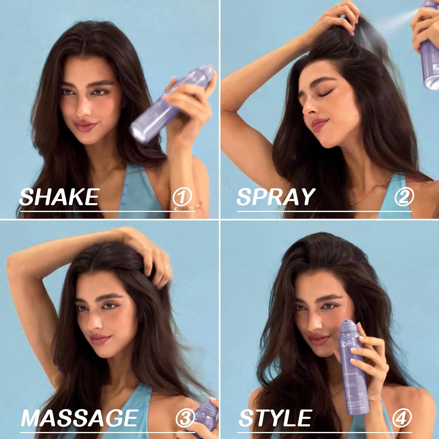 Champú Seco Voluminizador Spes 180 ml - Sin Residuo Blanco