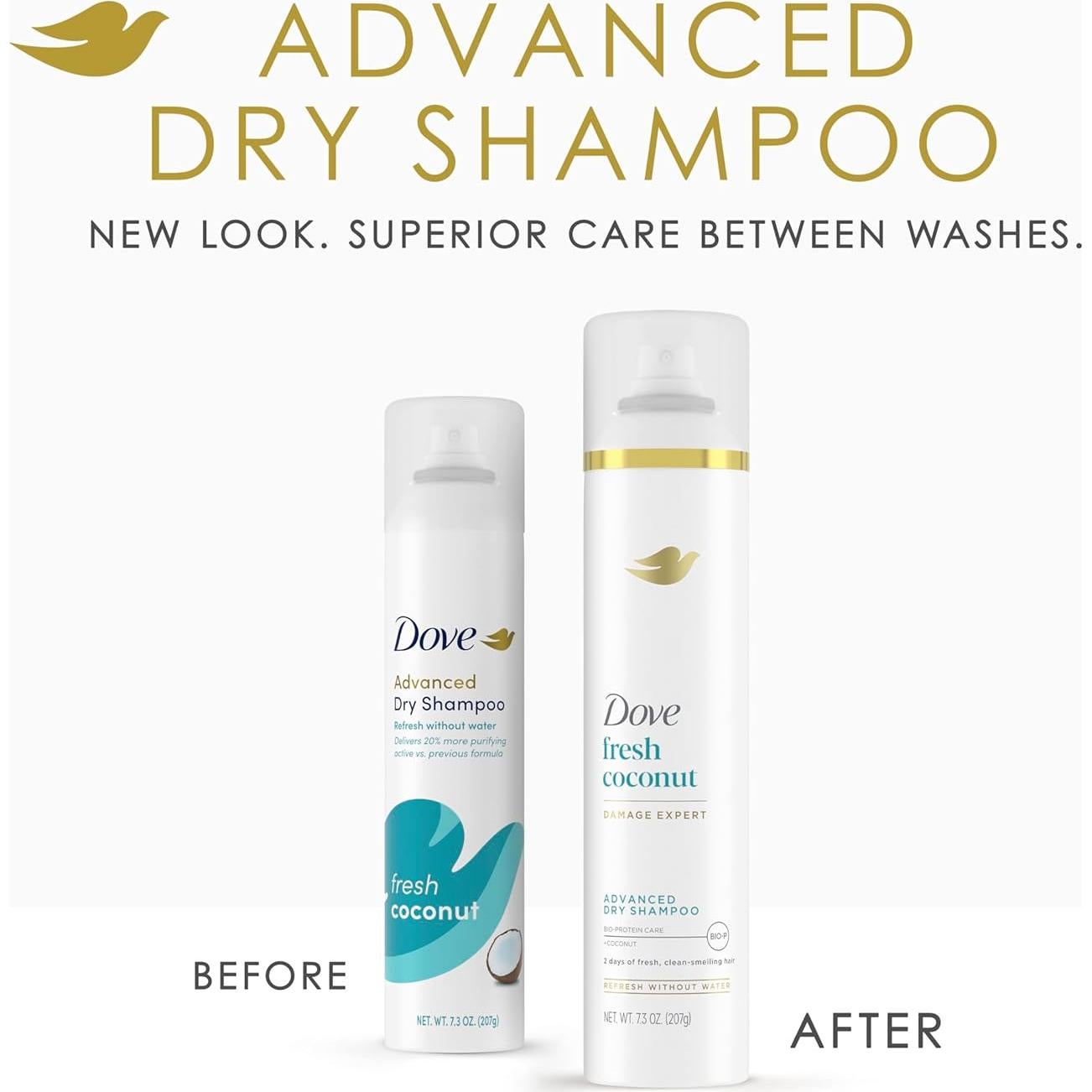 Champú Seco Dove Coco Fresco 207 g - Refresca y Revive Cabello