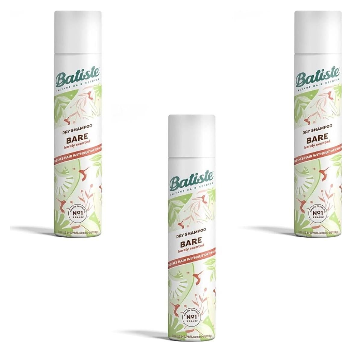 Champú Seco Batiste Bare 3 Piezas 200ml - Refrescante