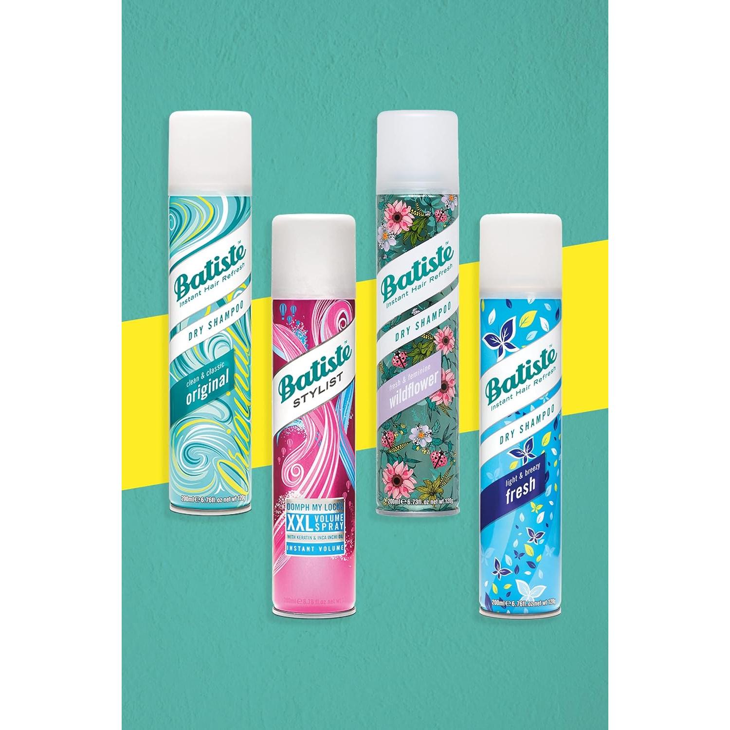 Champú Seco Batiste Bare 3 Piezas 200ml - Refrescante