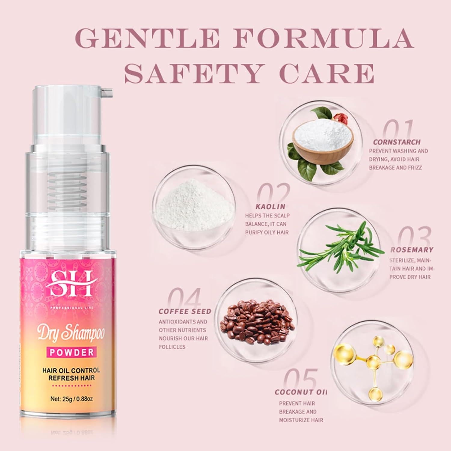 Polvo de Champú Seco Gowwim 24.9g Voluminizador y Texturizador