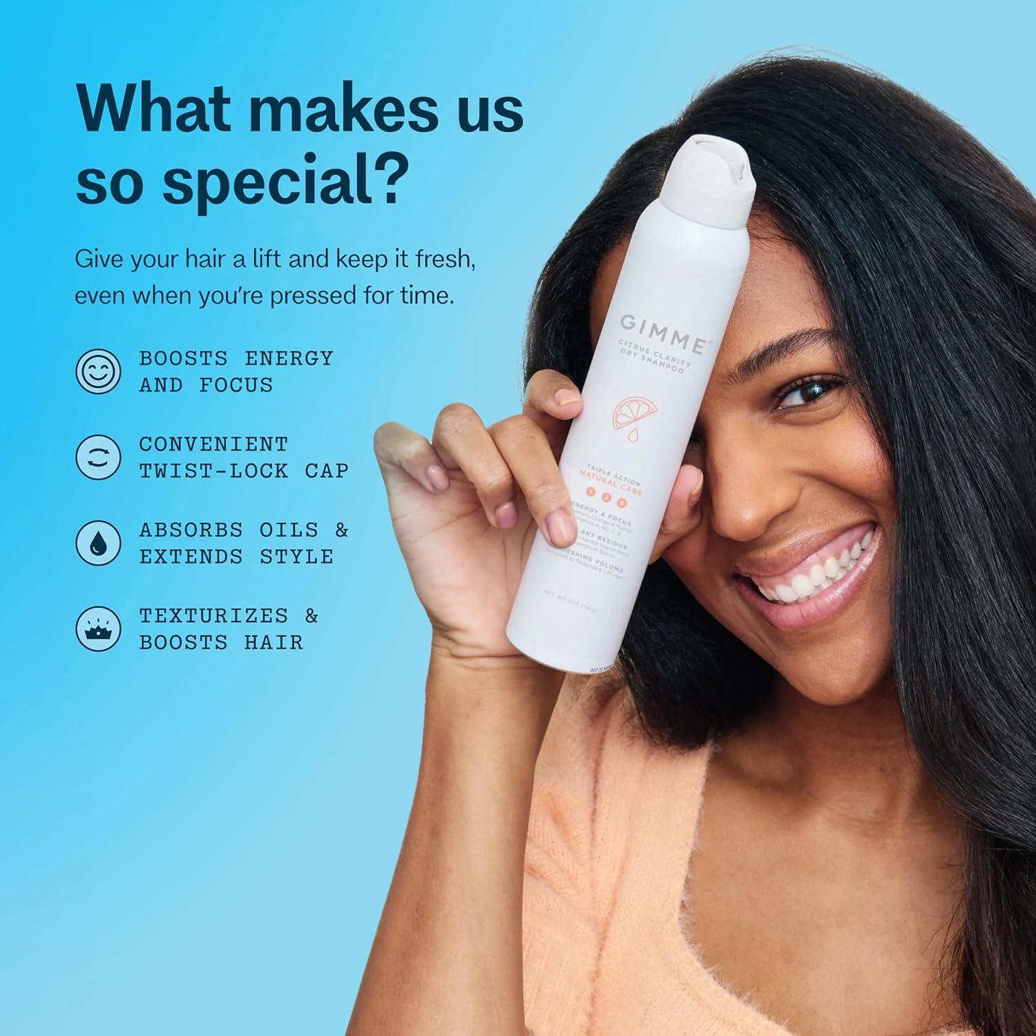 Champú Seco GIMME Beauty 181g - Biotina, Aloe Vera, UV Guard