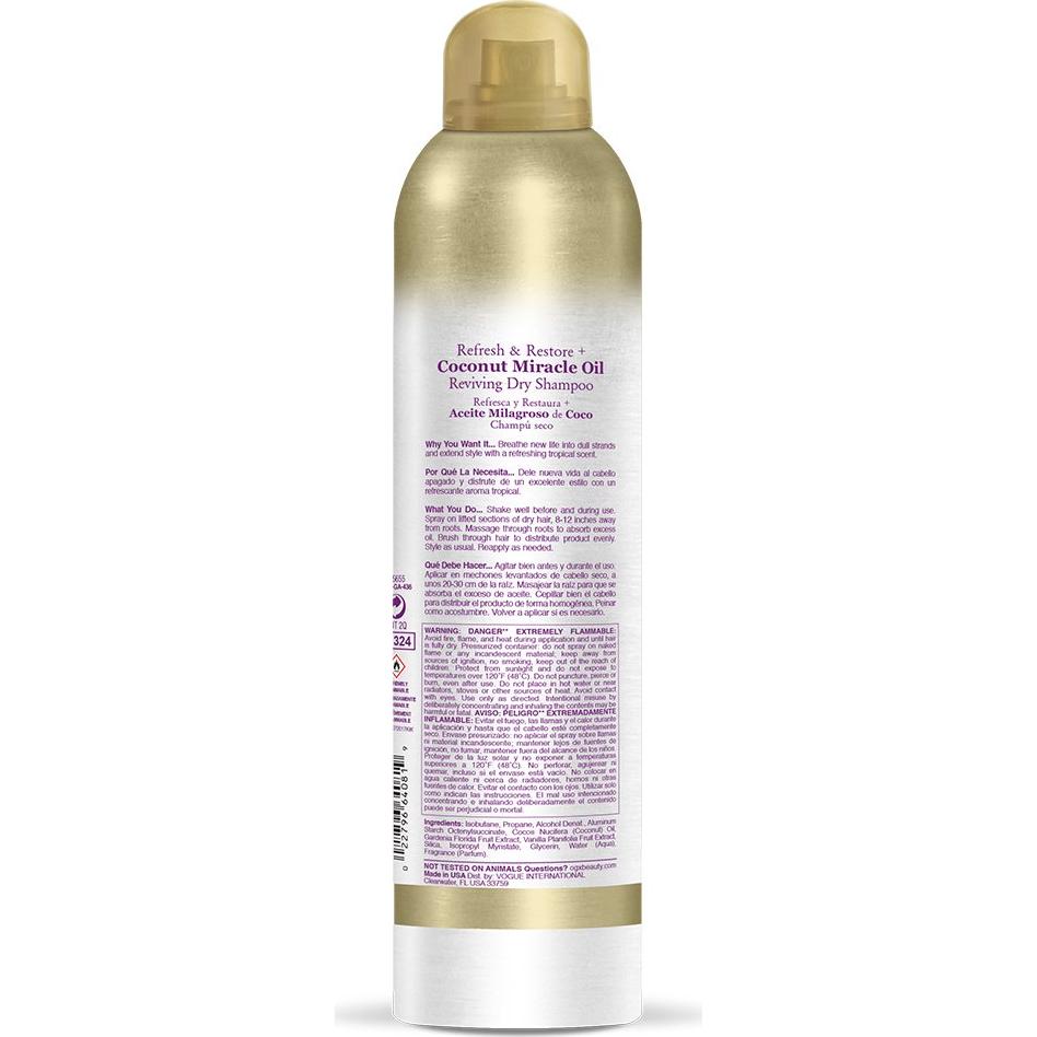 Champú Seco OGX Fuerza Extra Coco 141.75 Gr - Revitaliza