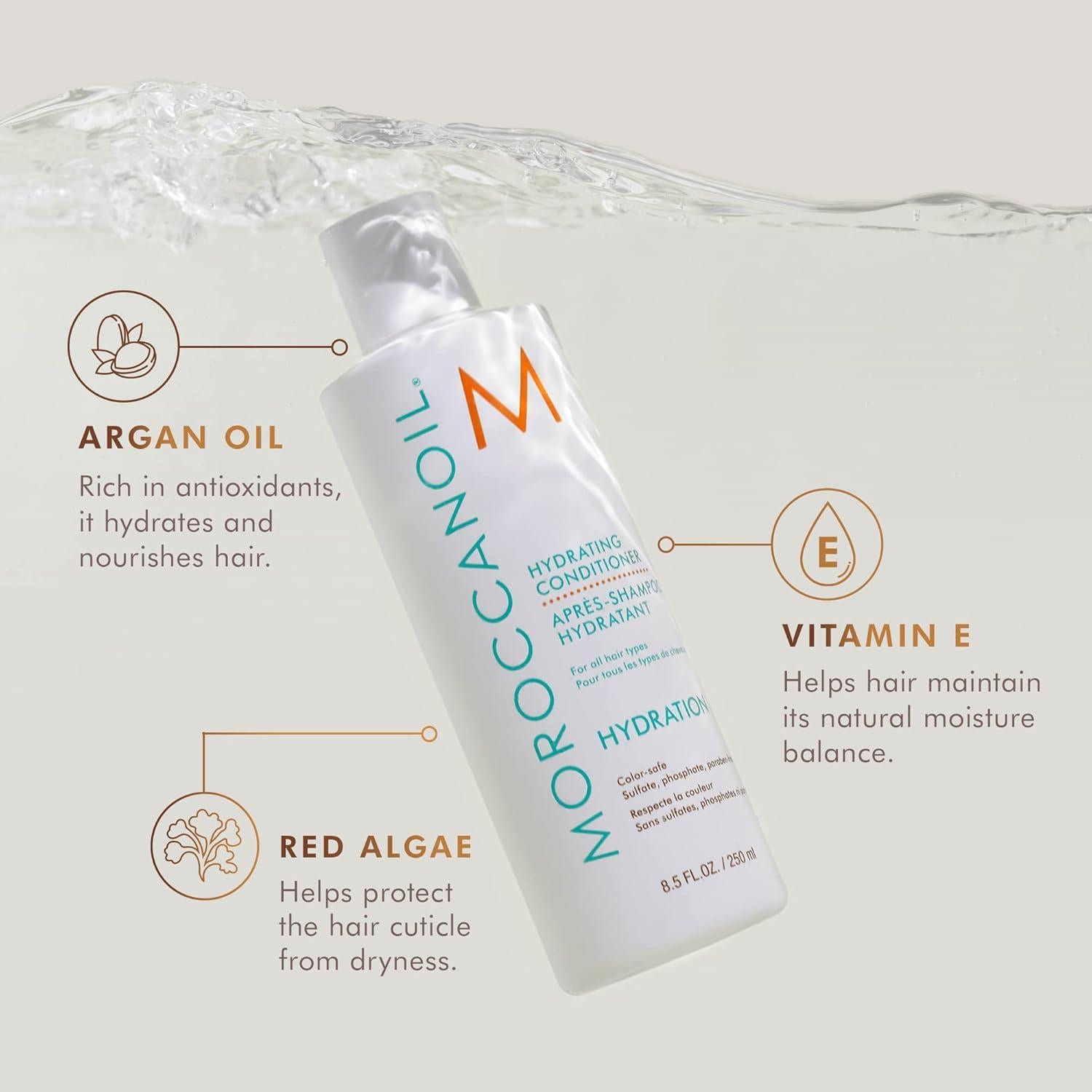 Acondicionador Hidratante Moroccanoil 250 ml - Cuidado Capilar