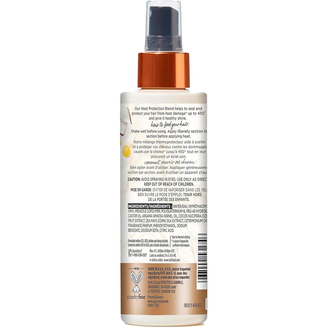 Spray Protector Térmico Hair Food Coco y Argán 189 ml