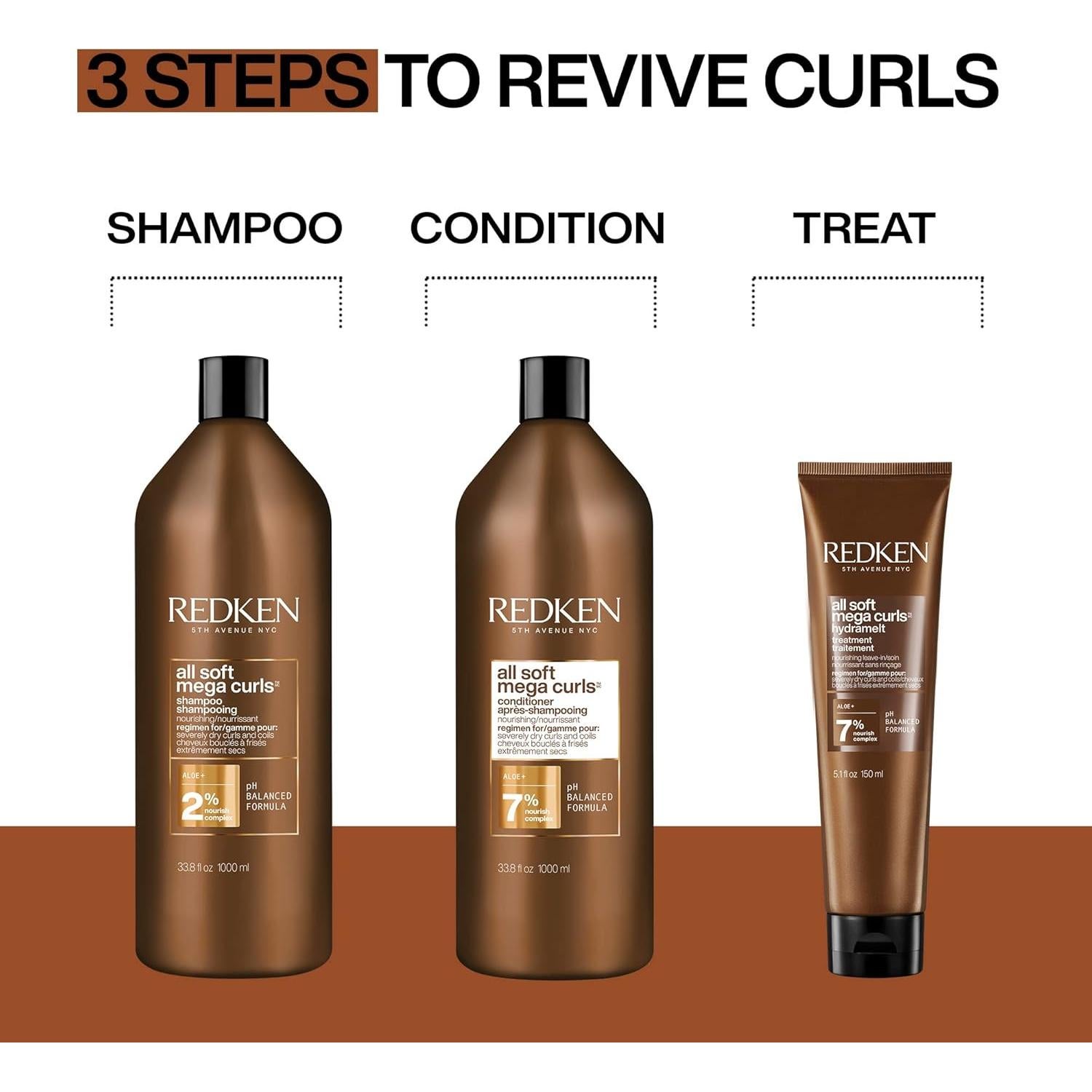 Acondicionador Redken All Soft Mega Curls 1000ml - Hidratación Rizos Secos