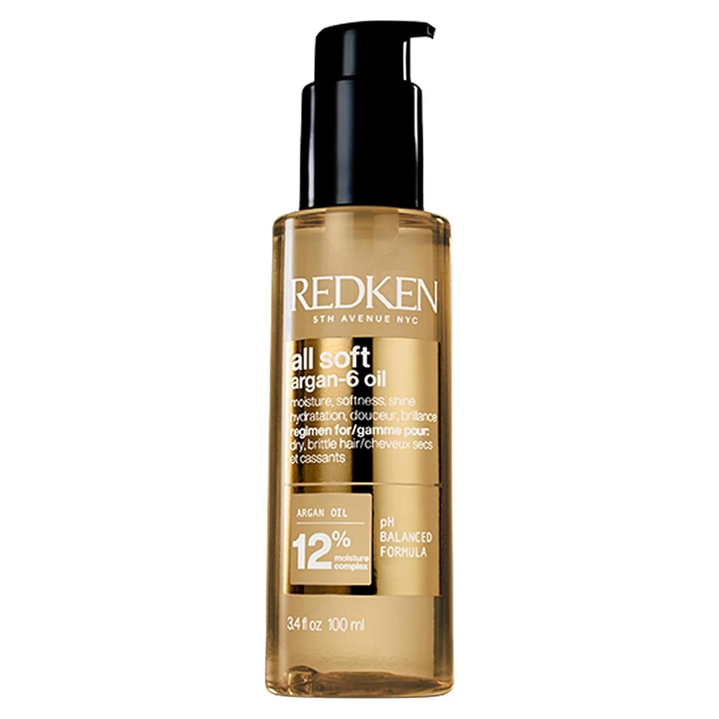 Aceite Argan-6 All Soft Redken 96g - Hidrata y Suaviza Cabello