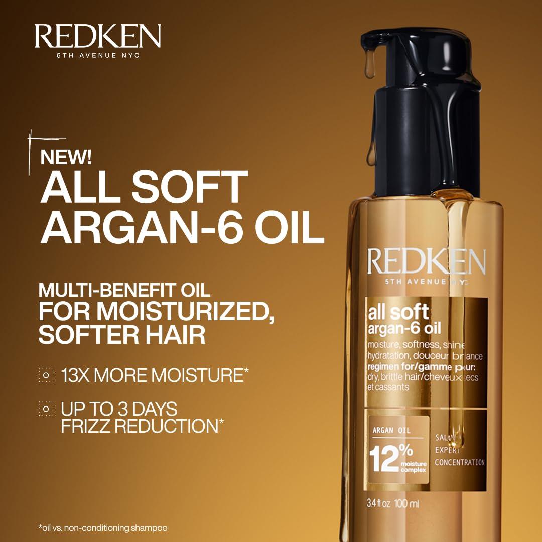 Aceite Argan-6 All Soft Redken 96g - Hidrata y Suaviza Cabello