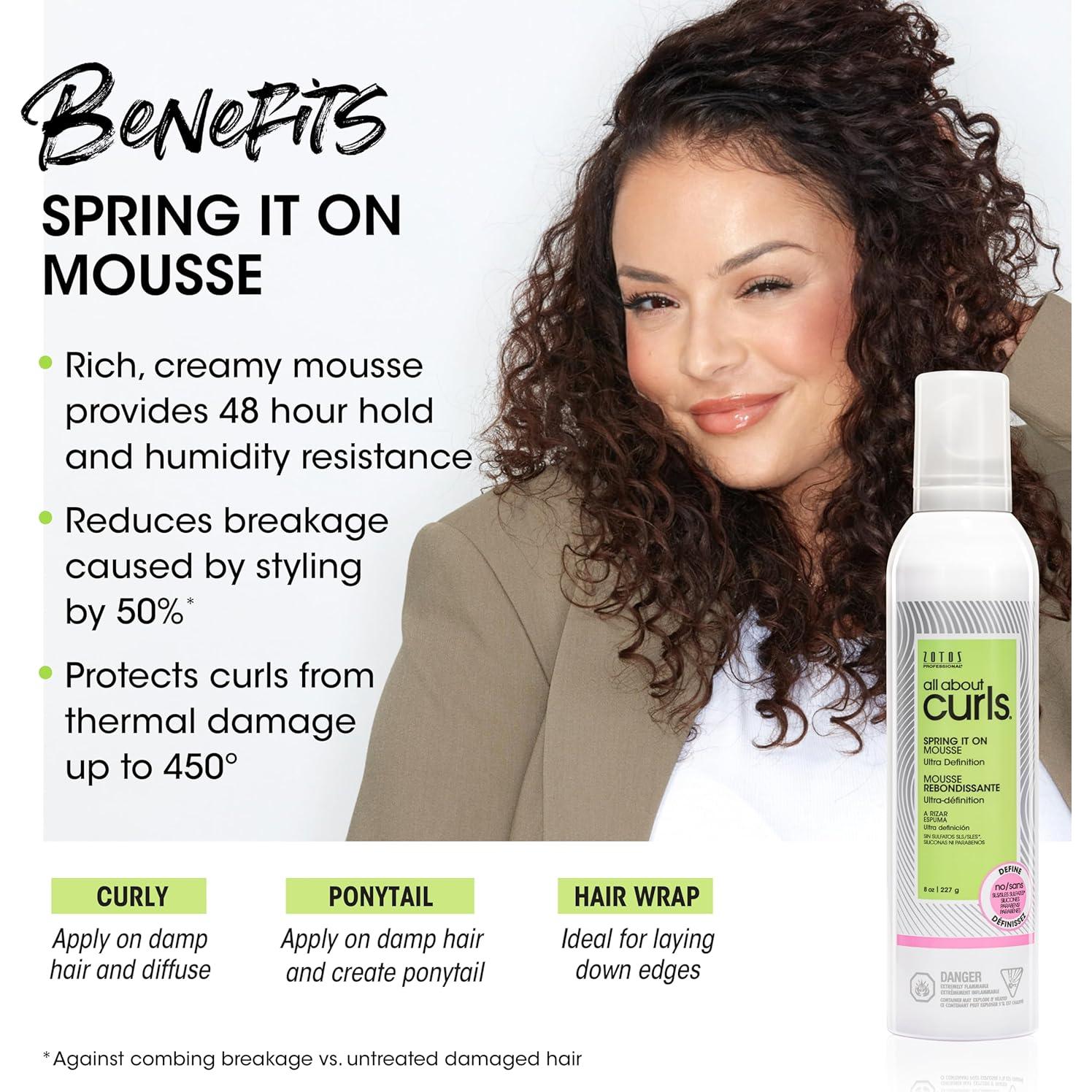 Mousse para Rizos All About Curls Zotos 236.6 ml Vegano