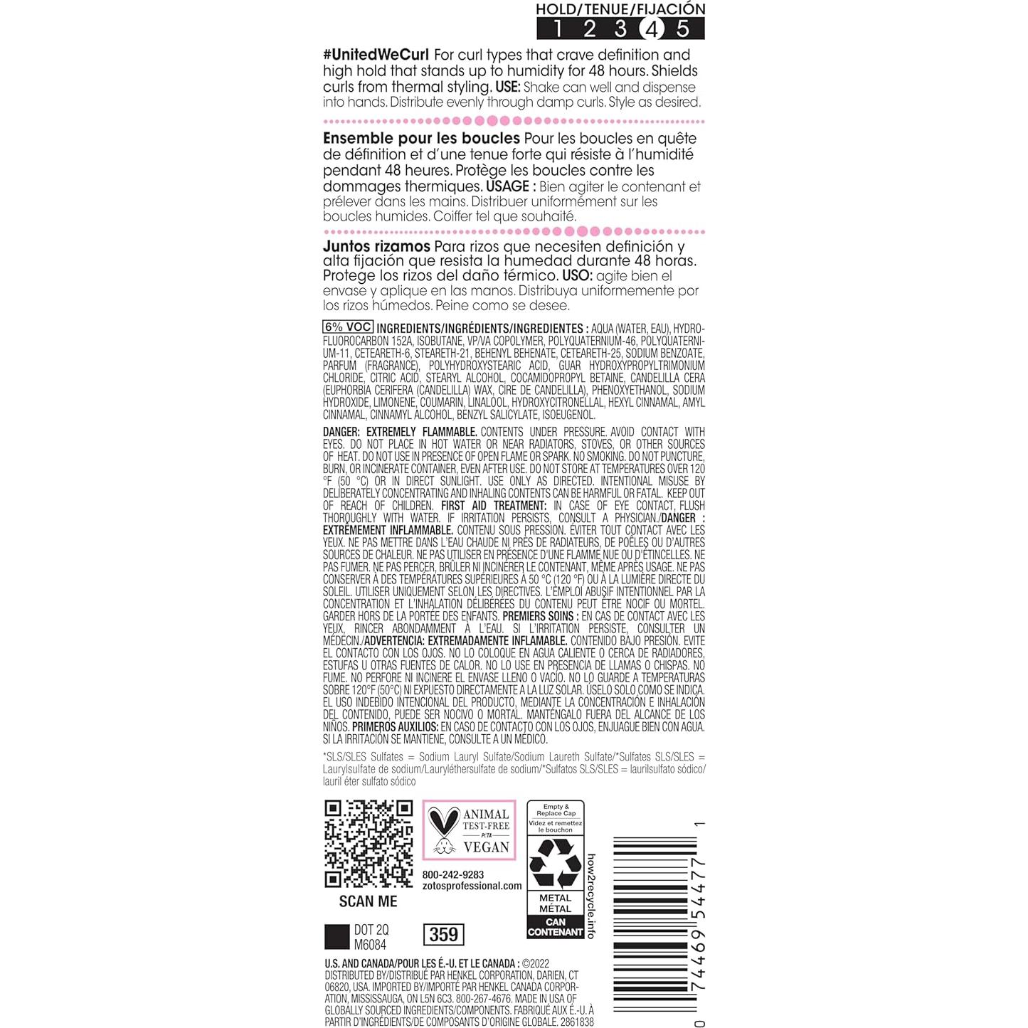 Mousse para Rizos All About Curls Zotos 236.6 ml Vegano