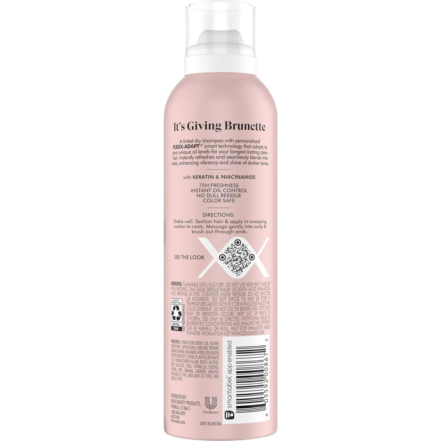 Champú Seco Nexxus Brunette 148 ml - Frescura 72 Horas