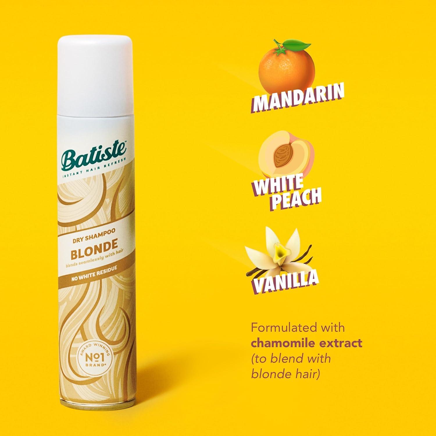 Champú Seco Batiste Rubio 162 g - Refresca y Absorbe Aceite