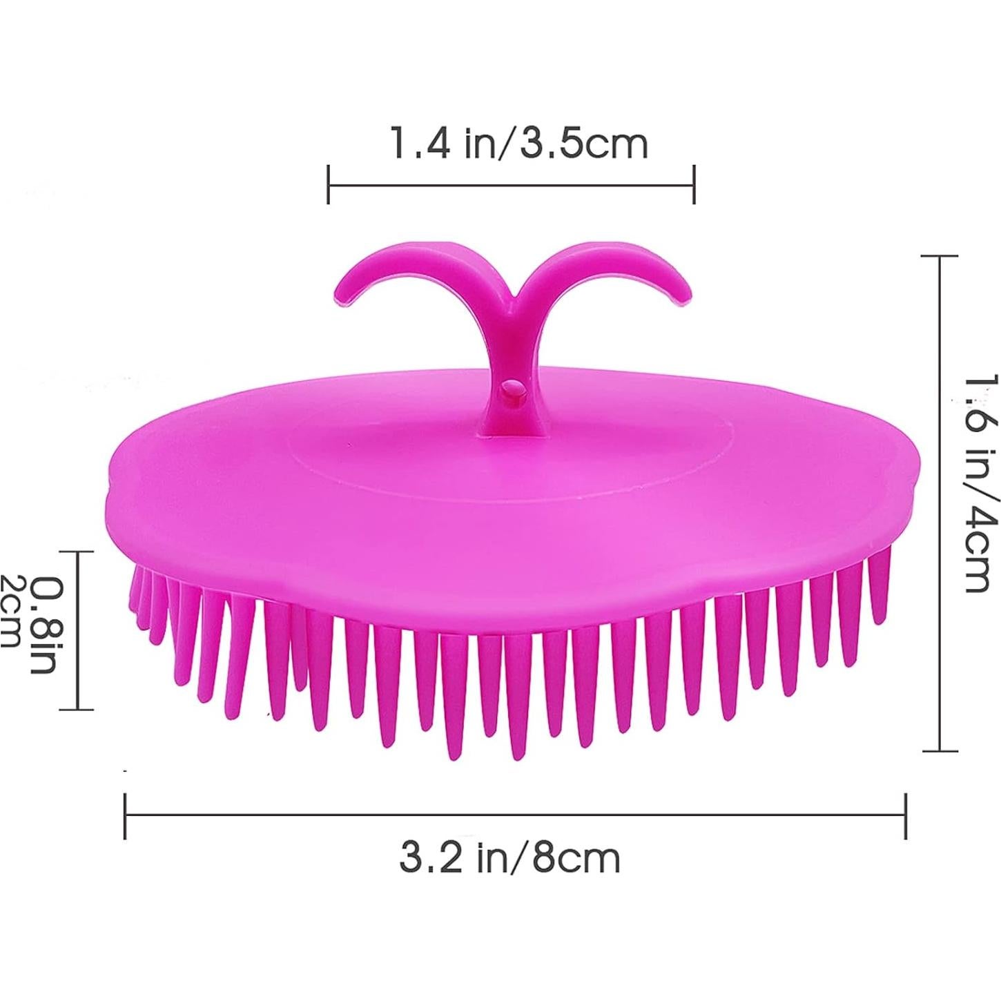 Cepillo Masajeador para Cuero Cabelludo Kissfee - Rosa y Púrpura