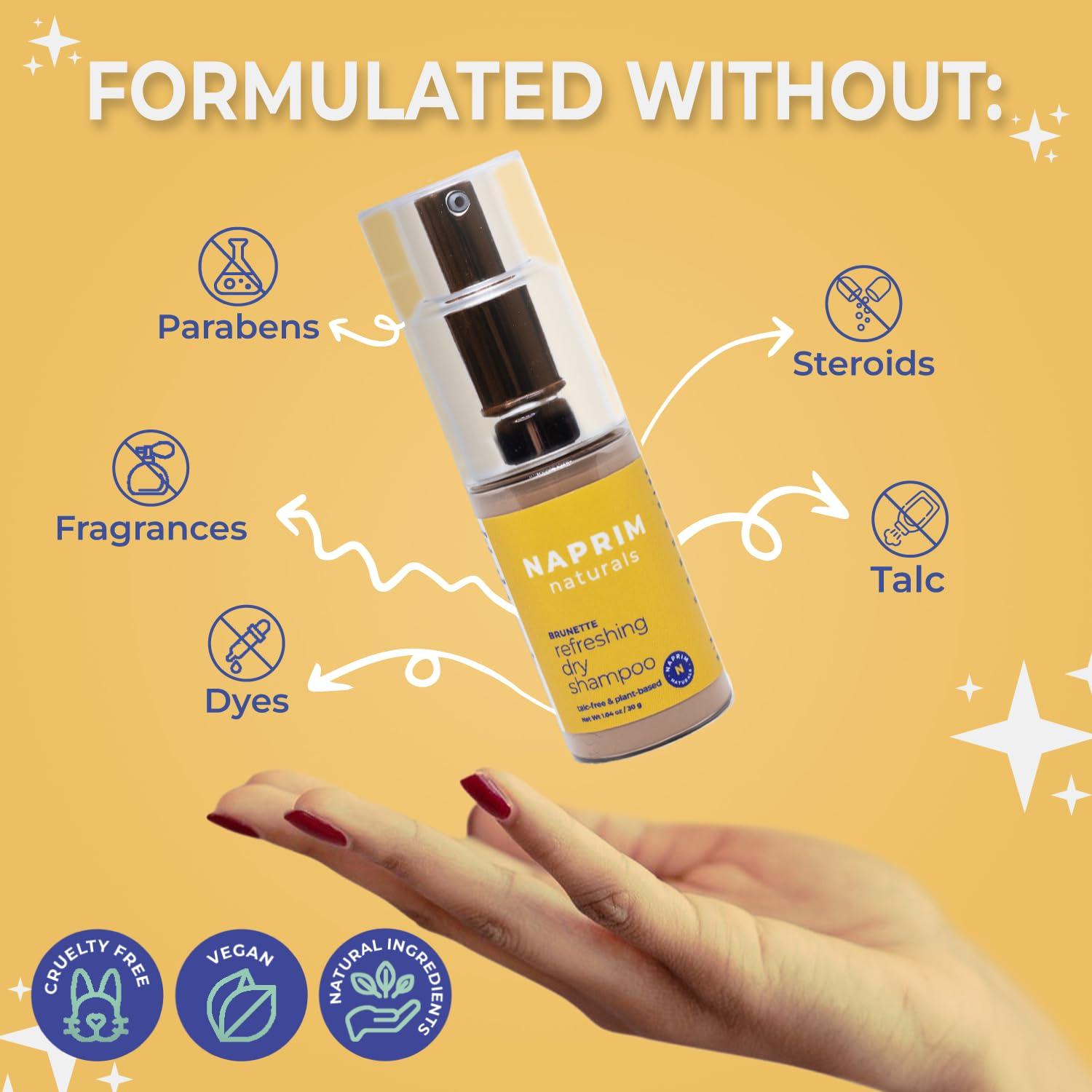 Champú Seco Nutritivo Naprim Naturals 30g - Sin Talco y UV