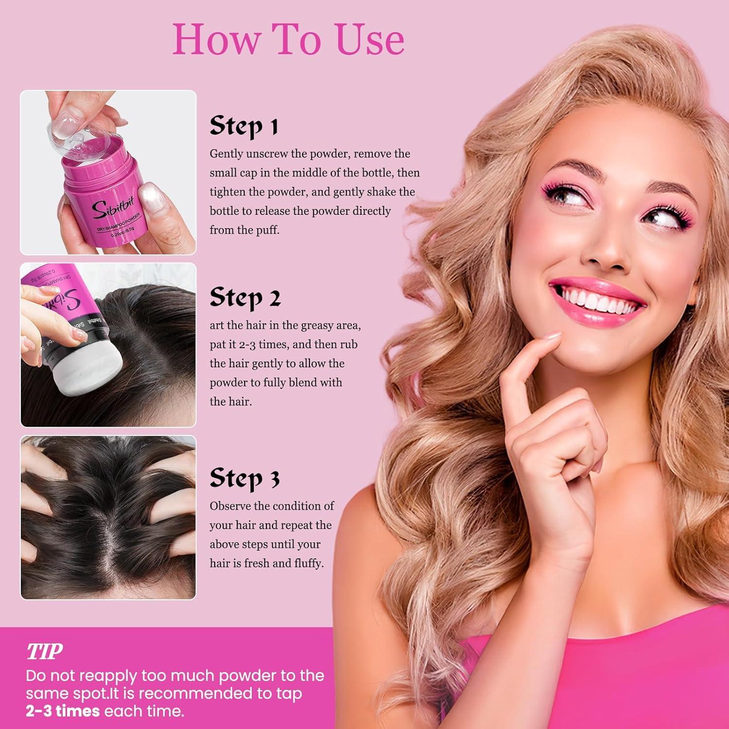 Polvo de Champú Seco SIBITBIT Voluminizador 50g - Sin Residuos