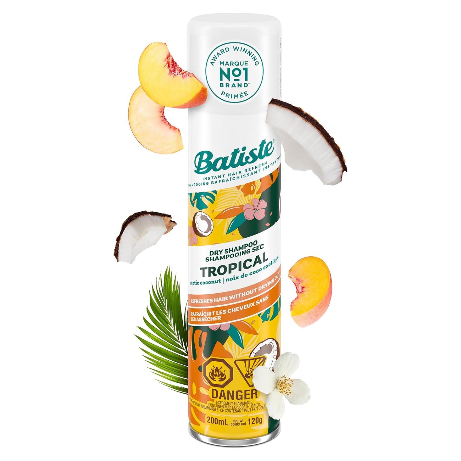 Champú Seco Batiste Tropical 190g - Sin Agua, Vegano