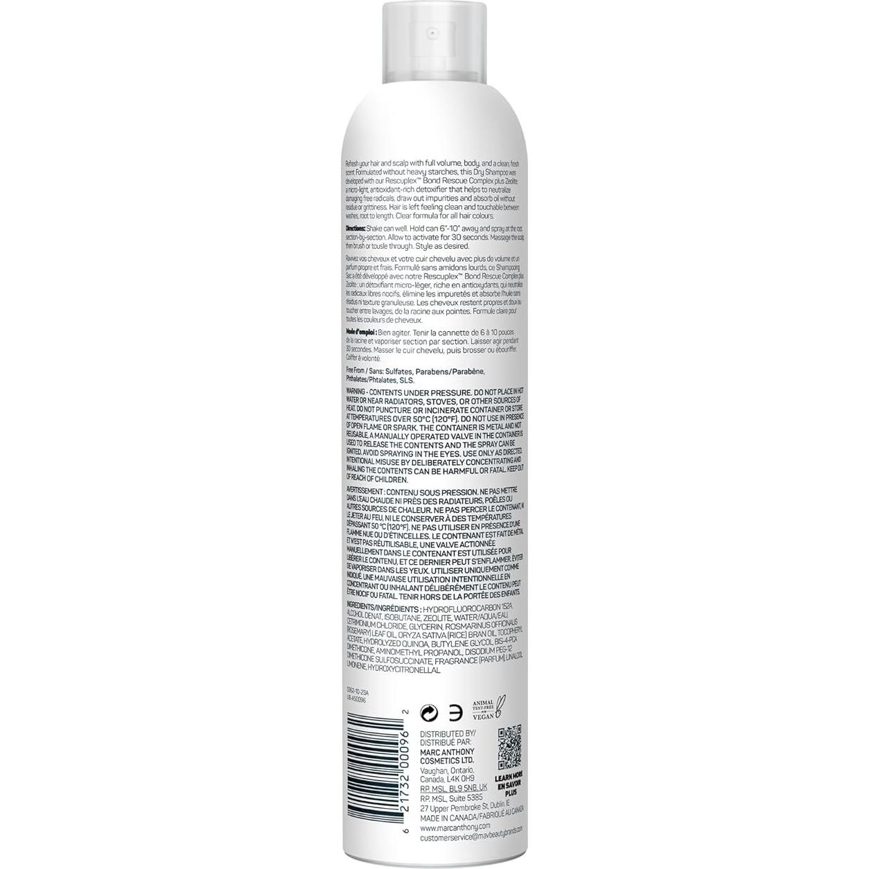 Champú Seco Invisible Detox Marc Anthony 198 g - Reparación de Vínculos