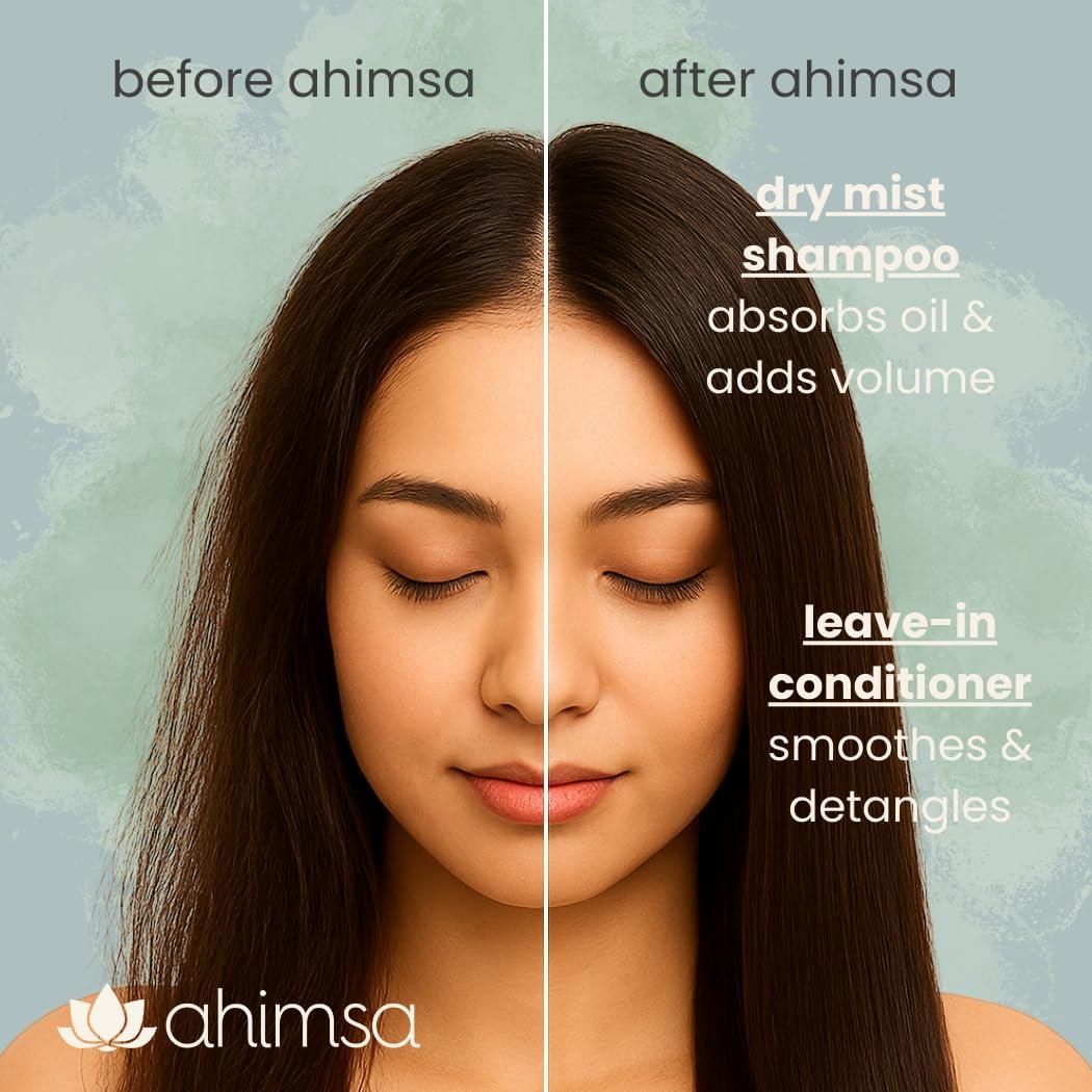 Champú Seco Ahimsa para Cabello Oscuro - Mist Sin Residuo