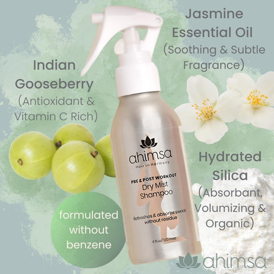 Champú Seco Ahimsa para Cabello Oscuro - Mist Sin Residuo