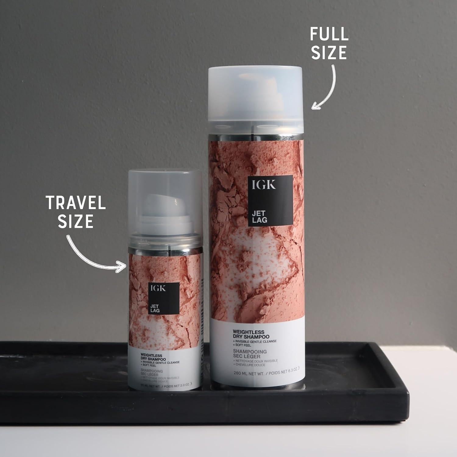 Champú Seco IGK JET LAG 180 ml + 60 ml Vegano