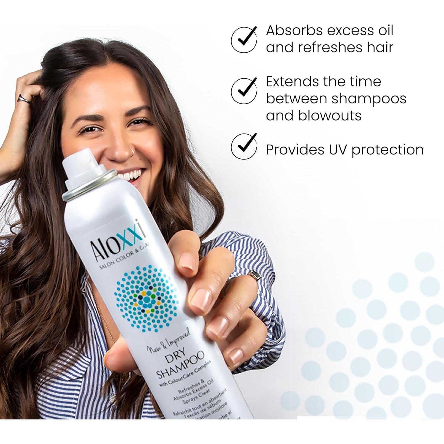 Champú Seco ALOXXI 133.2 ml - Invisible para Cabello Oscuro