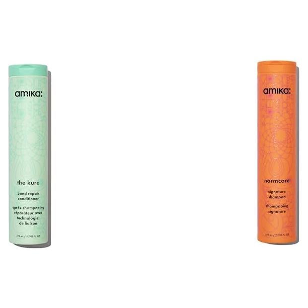 Acondicionador Reparador Amika The Kure 275ml + Champú Normcore 275ml