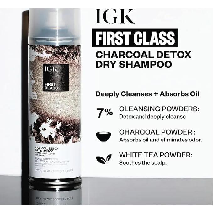 Conjunto de Champú Seco IGK - 3 x 56.7 g - Detox, Jet Lag, Vuelo Directo